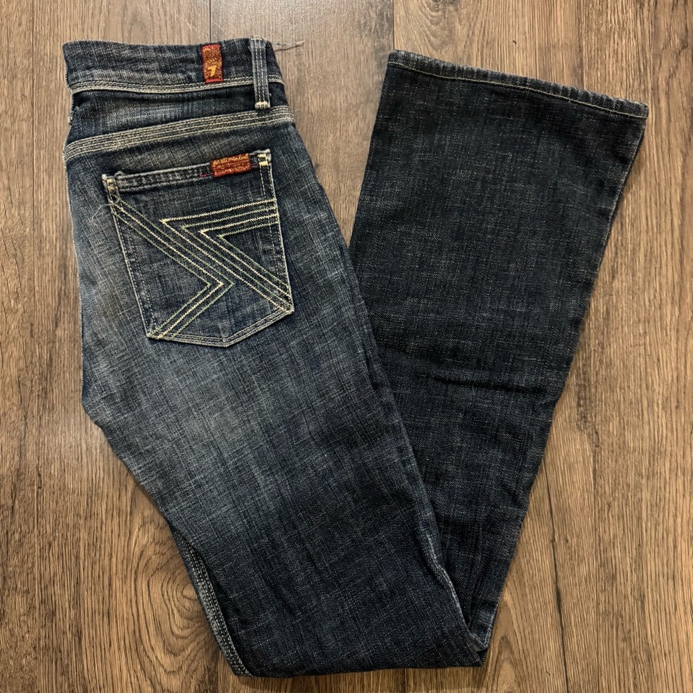 7 For All Mankind Indigo Boot Cut Jeans